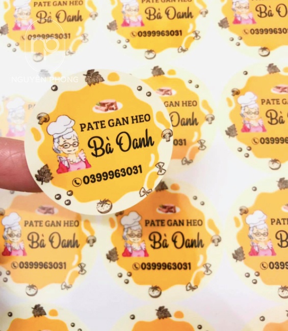 Mẫu tem nhãn thực phẩm pate gan heo 